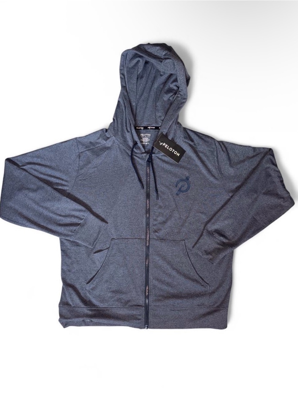 Peloton Men's Heathered Navy Full-Zip Hoodie Jacket
